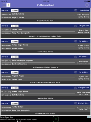 Screenshot #6 pour IPL T20 2017 Edition - Schedule,Live Score,Today Matches,Indian Premium Leagues