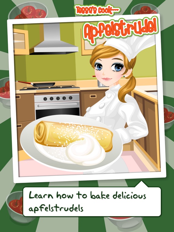 Tessa’s cooking apple strudel – learn how to bake your Apple Strudel in this cooking game for kids iPad screenshot