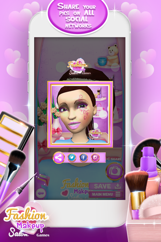 Fashion Makeup Salon Games 3D: Celebrity Makeover and Beauty Studio Game screenshot 3