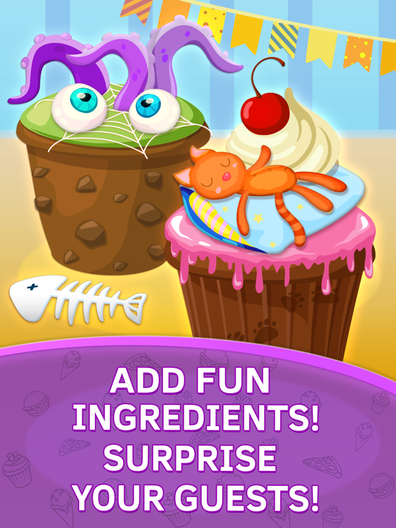 Cupcake Kids Food Games Free iPad screenshot