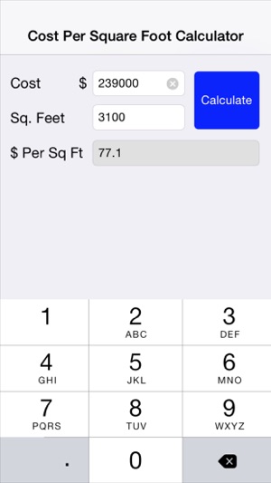 Cost Per Square Foot Calculator(圖2)-速報App