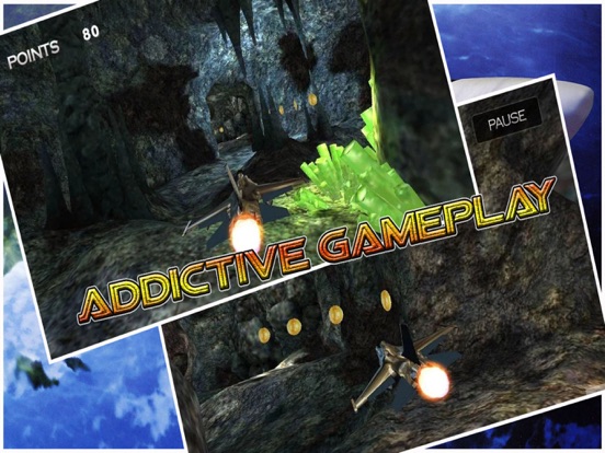 Jet Fighter Racer - Amazing cave runner : fully free racing game iPad screenshot
