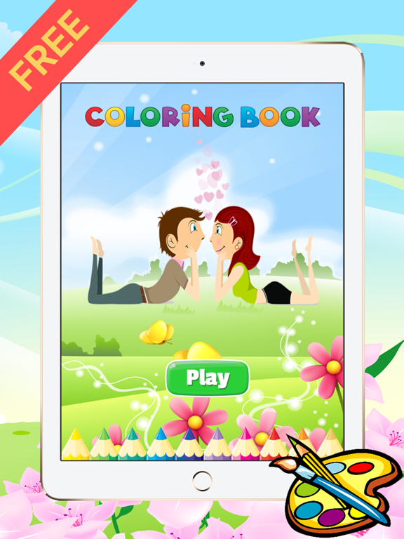 Screenshot #4 pour Valentine Day Coloring Book - All In 1 Dessin, Peinture Et Jeux Couleur HD For Good Kid