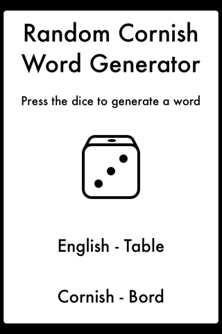 Random Cornish Word Generator screenshot 2