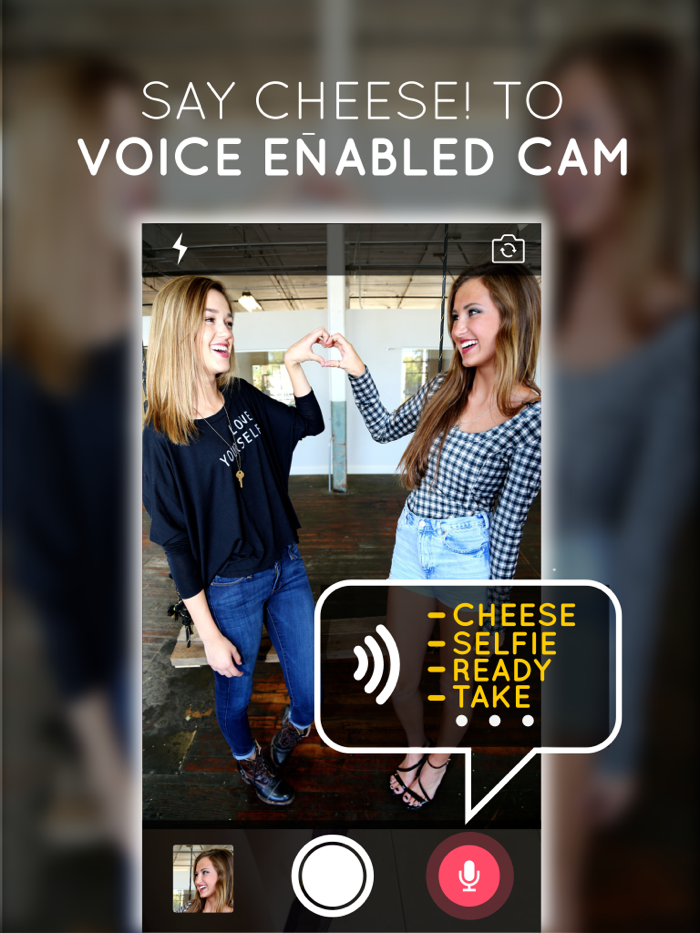 Voice Enabled Camera - Take selfies by voice command
