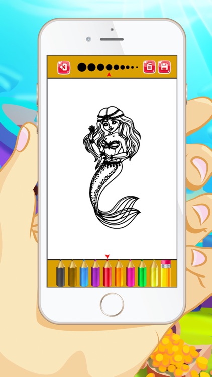 Mermaid Coloring Book - Educational Coloring Games Free ! For kids and Toddlers screenshot-3