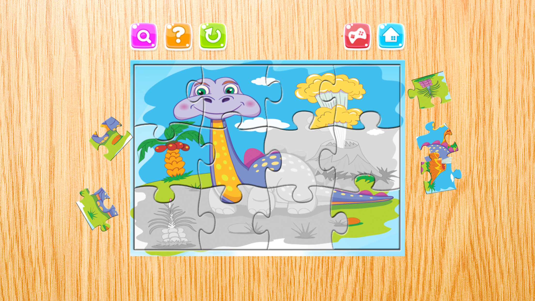 Dino Puzzle Games Free - Dinosaur Jigsaw Puzzles for Kids and Toddler - Preschool Learning Games