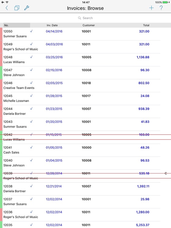 Standard Accounts - Invoicing