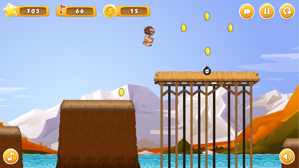 #3. Caveman Run and Jump - Endless Running And Jumping (iOS) 게시자: Pruettanon Rattanalaoo