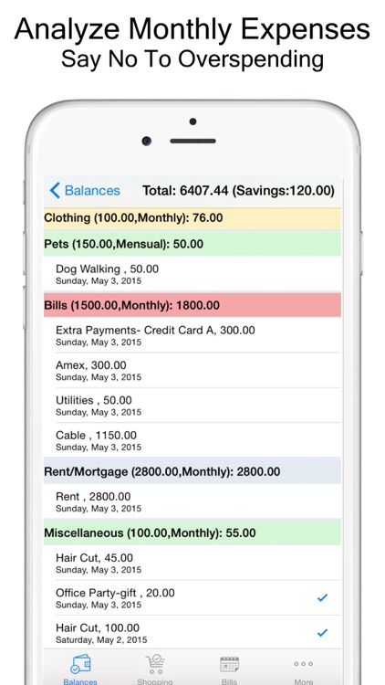 Expense Scout: Budget, Bill Reminders & Grocery Shopping List