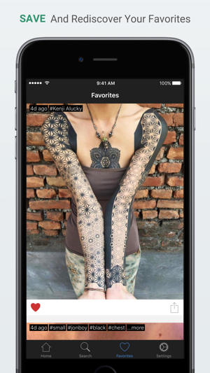 Inked - Your tattoo companion app - Find and save the best tattoo ideas and designs Screenshot