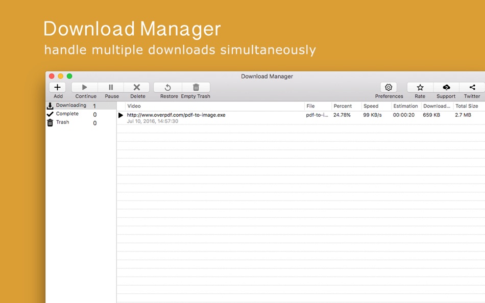 Download Manager - look after your downloads - 1.1 - (macOS)