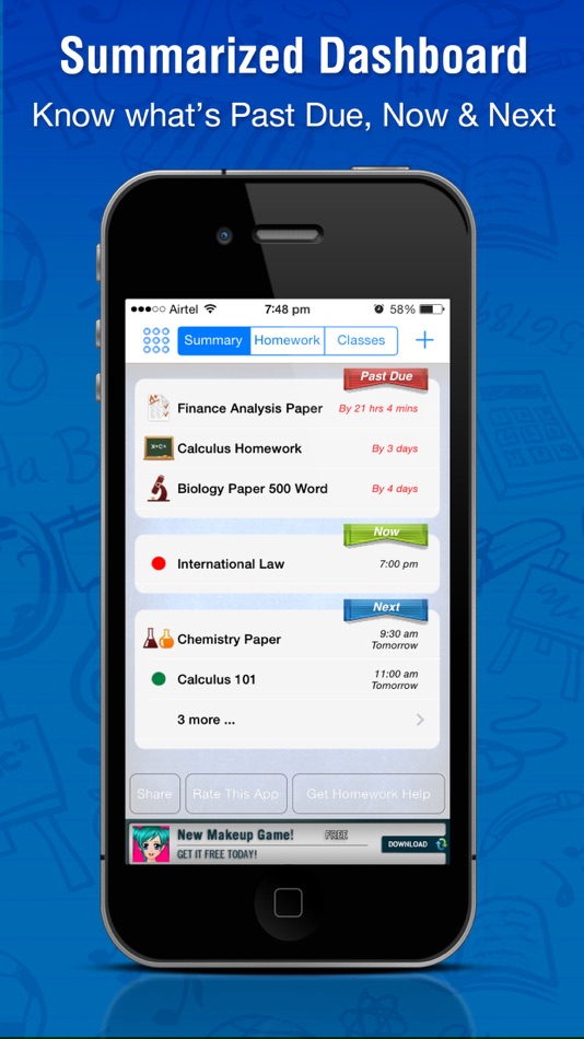 #2. Class Manager– My Homework App (iOS) Podle: Satyadev Mahalingashetty