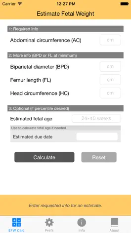 Game screenshot Fetal Weight Calculator - Estimate Weight and Growth Percentile mod apk