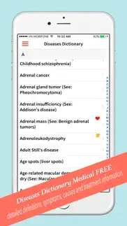 diseases dictionary medical iphone screenshot 1