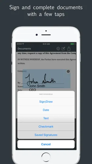 Скриншот Sign By JotNot - Fill And Sign PDF Form Or Sign PDF Document на iPhone 3
