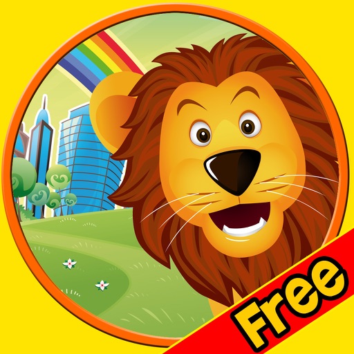 friendly jungle animals for kids - free icon
