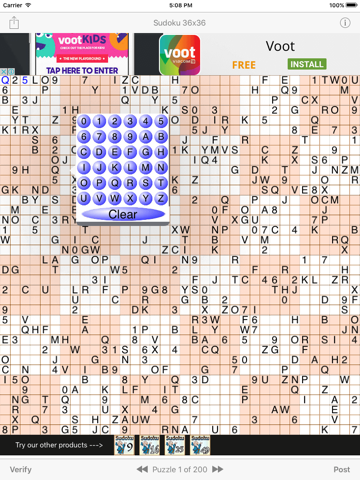 Sudoku 36x36 (for iPad) screenshot 2