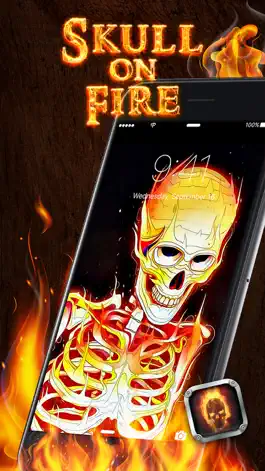 Game screenshot Пожарные черепа обои - Страшные картинки для домашнего экрана apk
