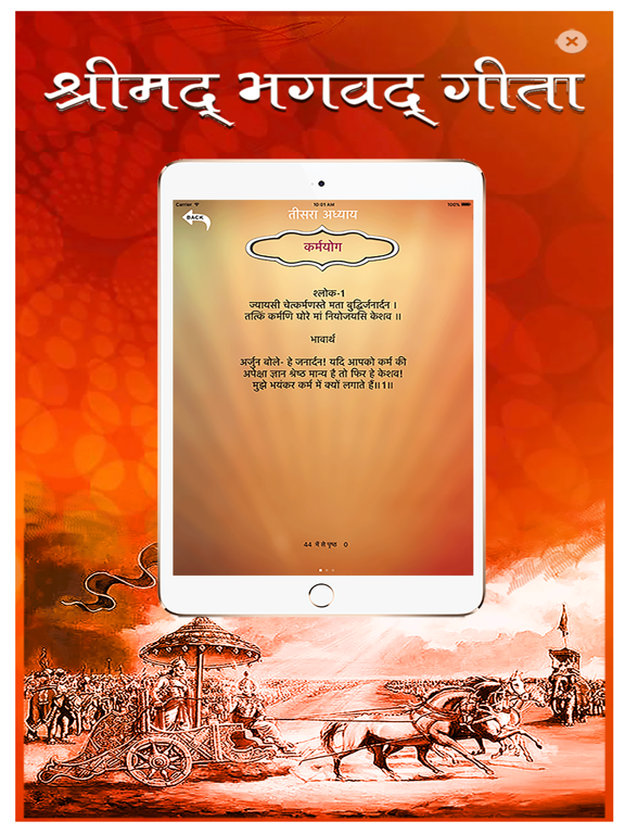 Bhagwad Geeta iPad screenshot 5 - Reference app