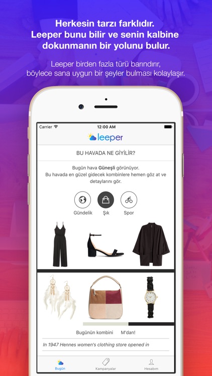 Leeper - Hava durumuna göre kombin önerileri