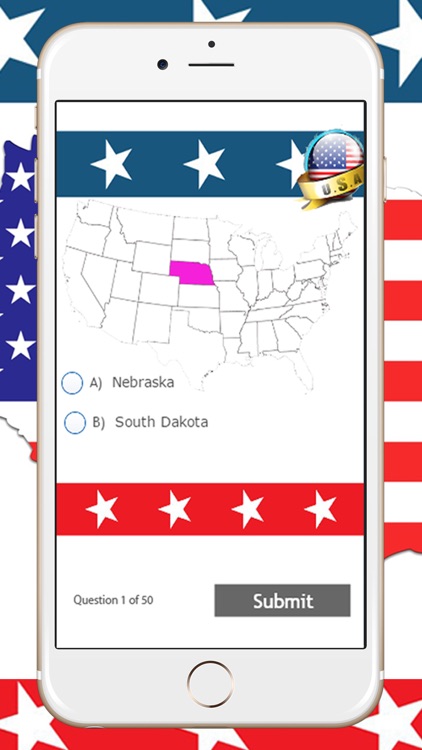 50 States Of United And America Capital Map Quiz