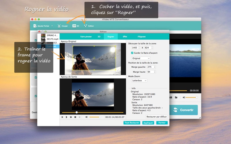 Screenshot #3 pour 4Video MTS Converter - to MP4