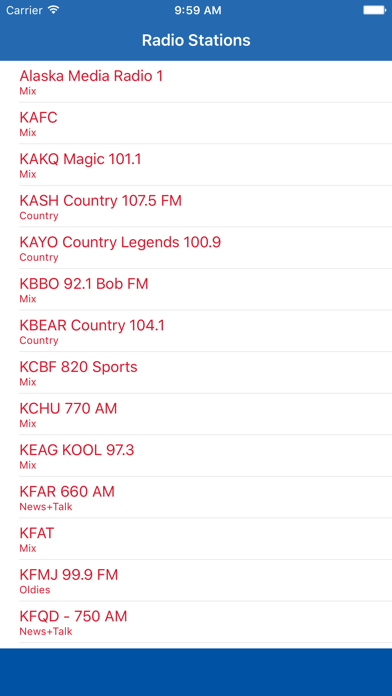 Screenshot #1 pour Radio Alaska FM - Streaming and listen to live online music, news show and American charts from the USA