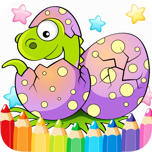 123 dinosaur coloring pages : all in one dino coloring book for kids iOS App