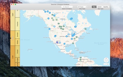 Devonian Lithological Database screenshot 1