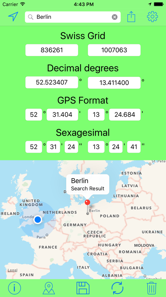 #3. Swiss Grid Coordinates Tool (iOS) Podle: Nicolas Schotten
