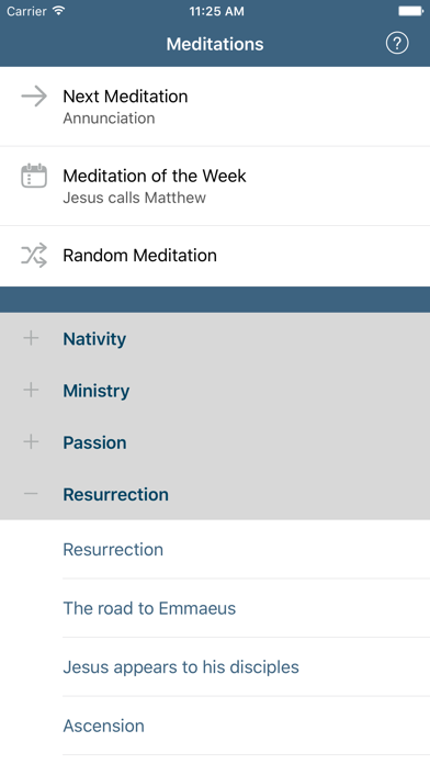 Emmaus: Meditations on the Life of Jesus iPhone screenshot 1 - Lifestyle app