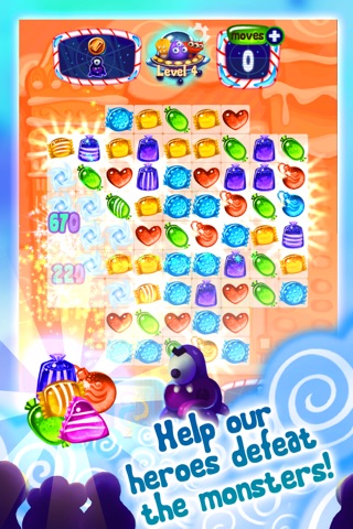 Candy UFO - match 3 puzzle game screenshot 3