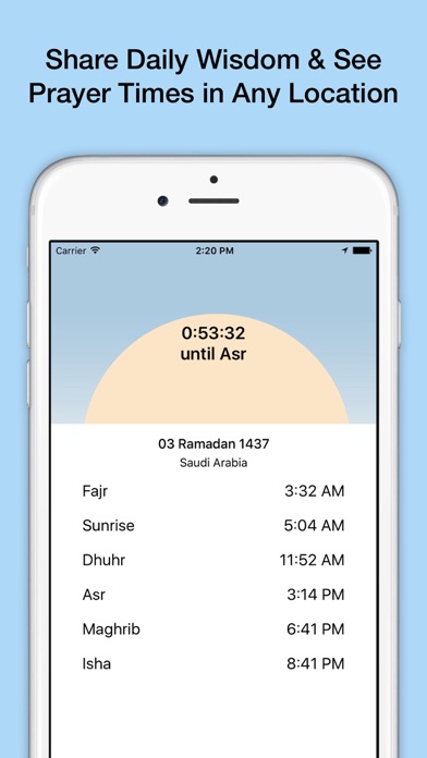 Screenshot #2 pour One a Day - Ramadan 2016 Prayer Times & Daily Wisdom