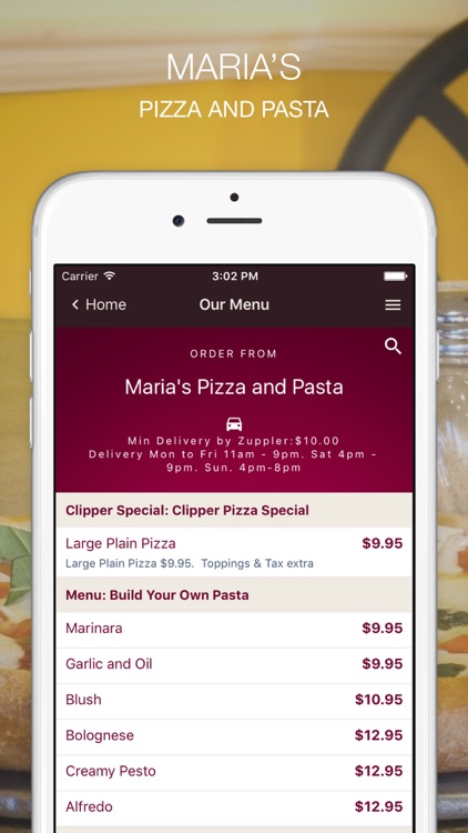 Maria's Pizza & Pasta