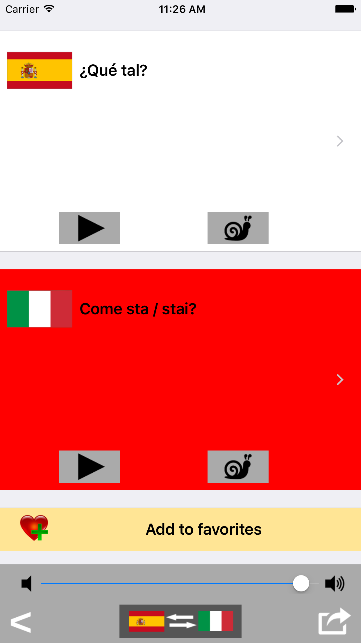 Spanish / Italian Talking Phrasebook Translator Dictionary - Multiphrasebook screenshot 4
