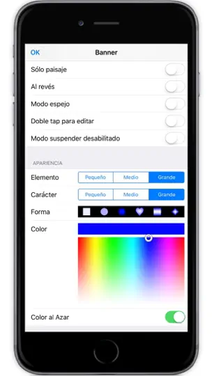 Captura de pantalla de Banner en iPhone 4