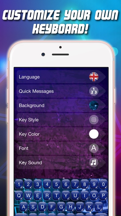 Custom Keyboard Maker – Cool Emoji Keyboards with Rainbow Background Themes & Beautiful Fonts
