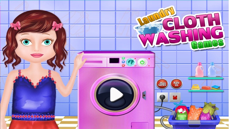 Kids Laundry Clothes Washing & Cleaning - Free Fun Home Games for Girls & kids screenshot-4