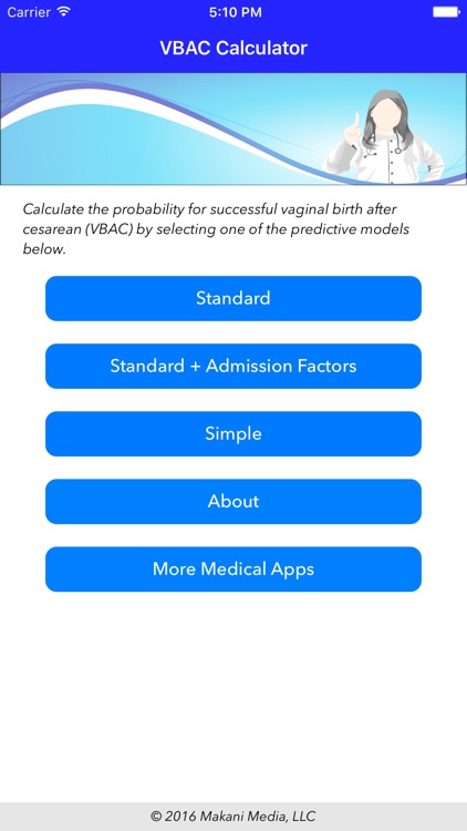 VBAC Calculator - Predict success rates for vaginal birth after cesarean