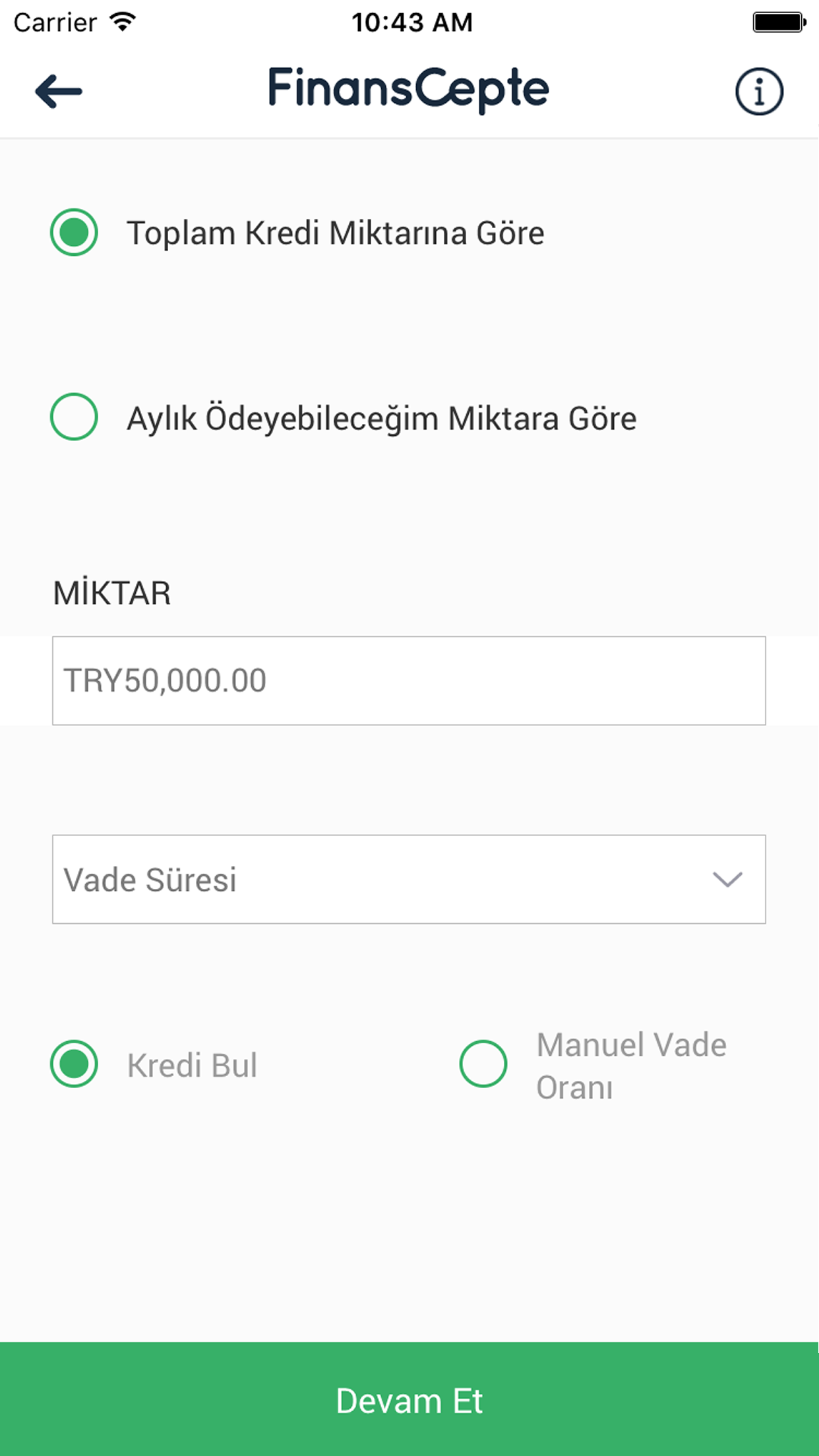 Kredi Bulma ve Taksit Hesaplama - Finans Cepte screenshot 3