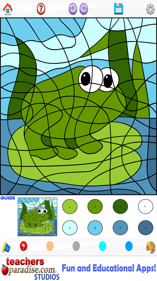 #2. Color By Number Coloring Games (iOS) 由: TeachersParadise.com