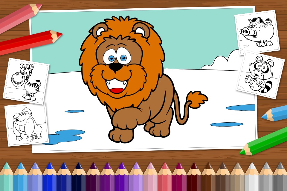 Funny Animals - Coloring Book for Little Boys, Little Girls and Kids - Free Game screenshot 3