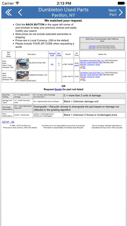 Dumbleton Used Auto Parts - Pavilion, NY