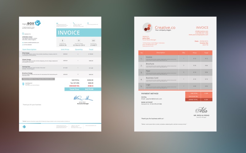 Screenshot #3 pour Invoice for Photoshop - Package One for A4 Size