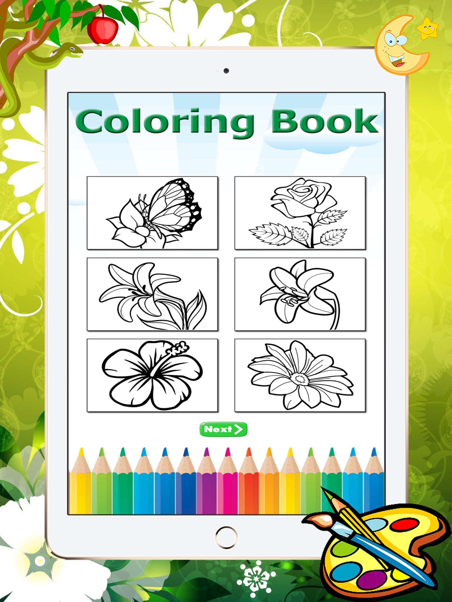 Flower Coloring Book - Learn drawing and painting for kids screenshot 8