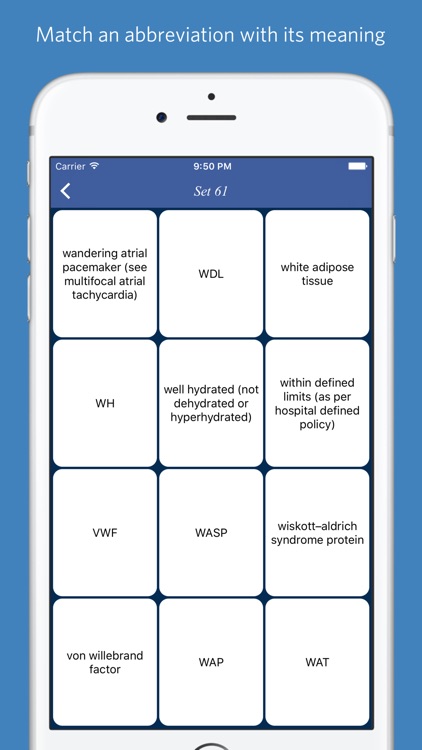 Medical Abbreviations - quiz, flashcard and match game screenshot-3