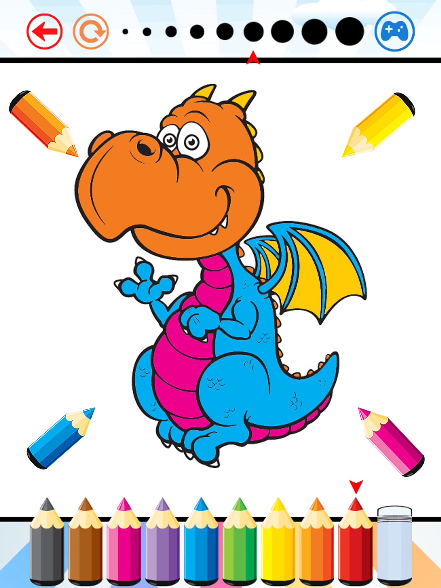 Dragon Dinosaur Coloring Book - Drawing and Painting Dino Game HD, All In 1 Animal Series Free For Kid screenshot 8