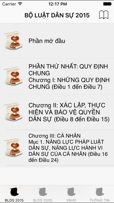 Screenshot #1 pour Bộ Luật Dân Sự Việt Nam