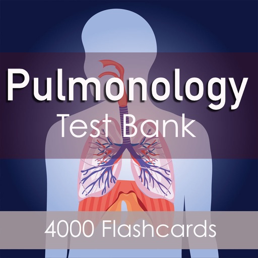 Pulmonology Test Bank & Exam Review App - 4000 Flashcards Study Notes - Terms, Concepts & Quiz
